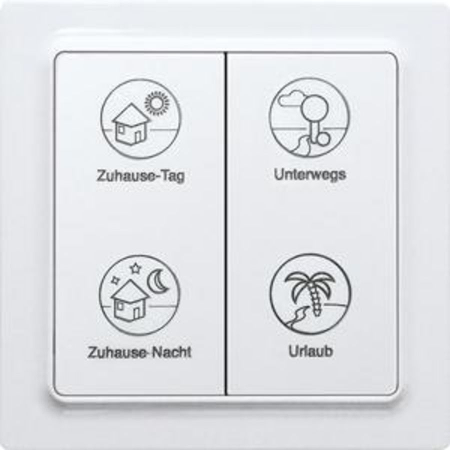 Draadloze EnOcean 4-kanaals profielschakelaar,E-Design,55x55
