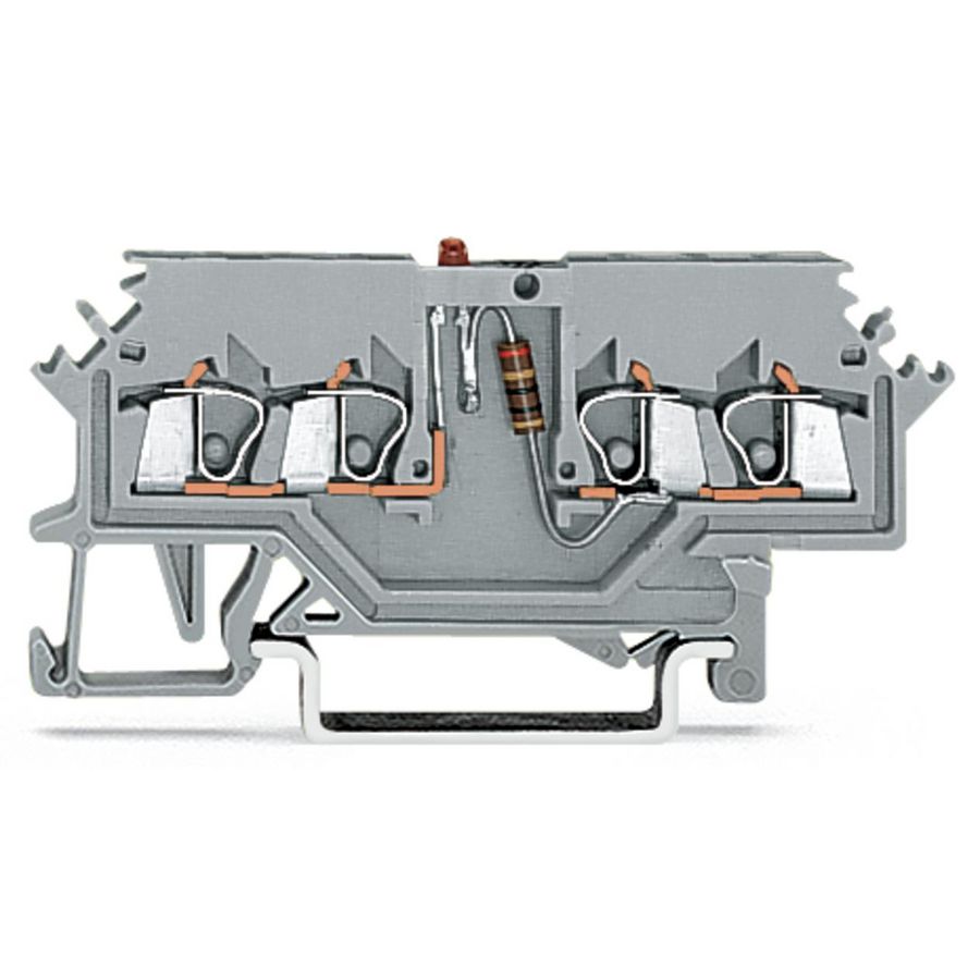 Moduleklem 4-draads LED rood grijs 279-624/281-413 VVE=100