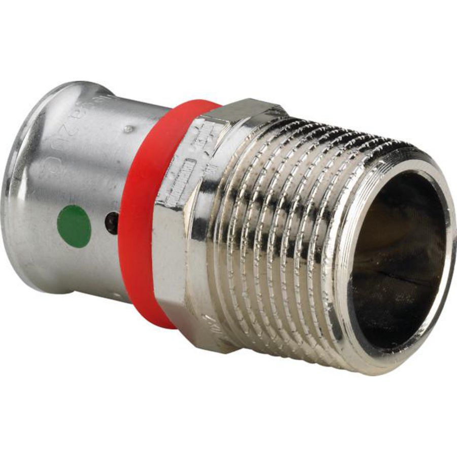 Overgangskoppeling Met Sc 1/2x12 brons/mat-vernikkelt VVE=5