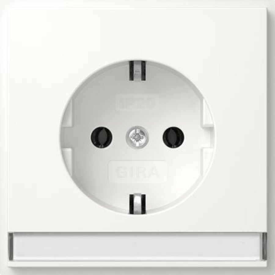 wandcontactdoos met randaarde TK + Safety Plus (IP20) Gira TX_44 zuiver wit