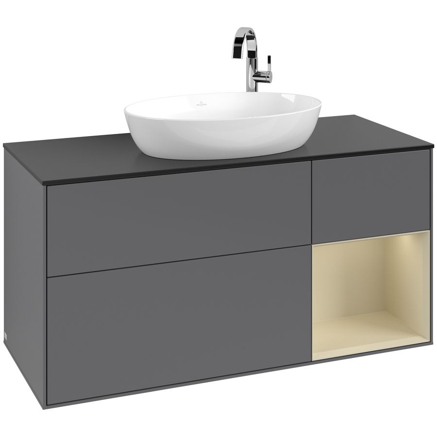 Wastafelonderkast Finion 1200x603x501mm Antr. Matt Lacquer F952HJGK