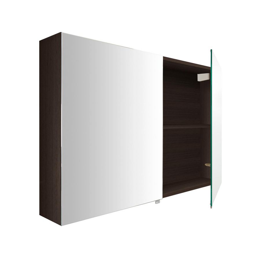 Spiegelkast SKBW01 WOOD 1200x160mm dubbelzijdig lichte eik excl. verlichting