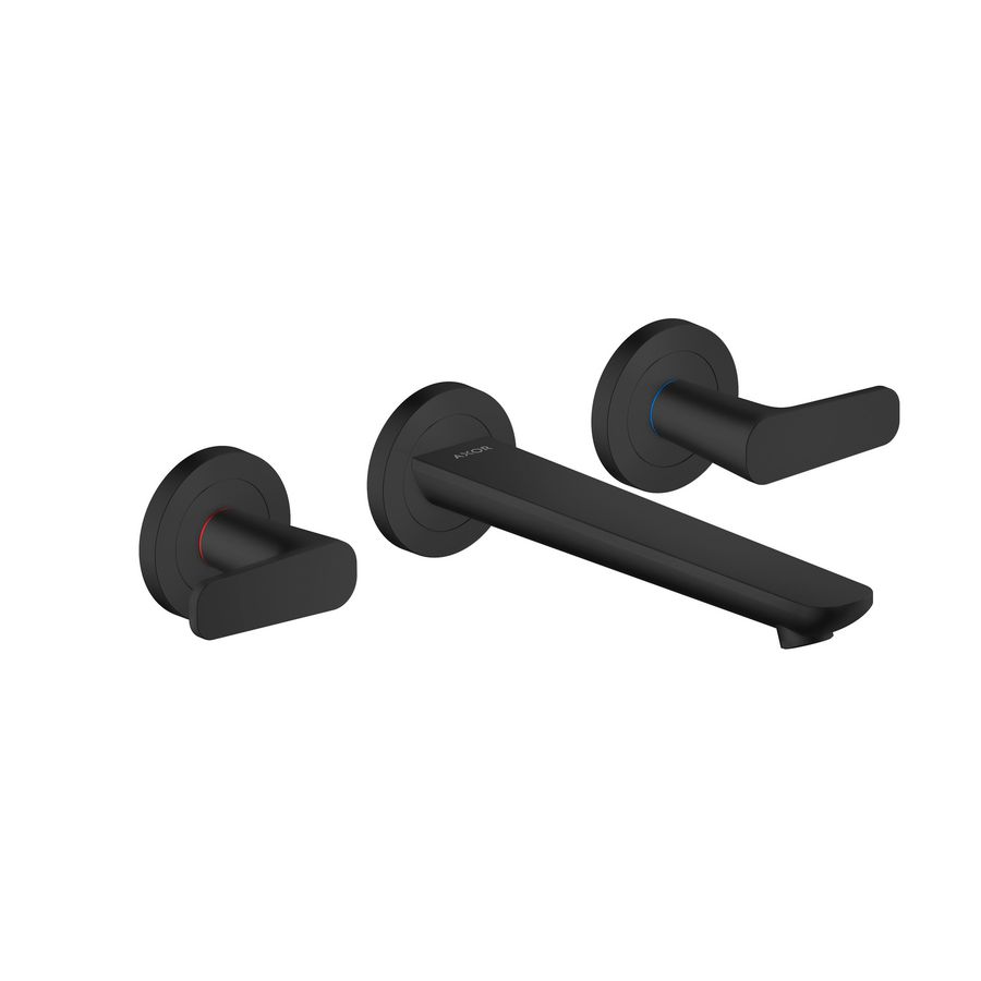 Afbouwdeel 3-gats inbouw wandmengkraan uitloop 195mm mat zwart Citterio-C