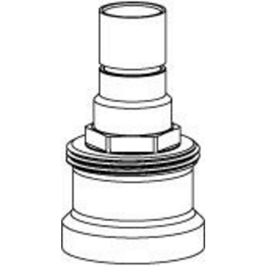 Spindelverlenging 20mm messing vernikkeld tbv RTL-kop Multibox Eclipse