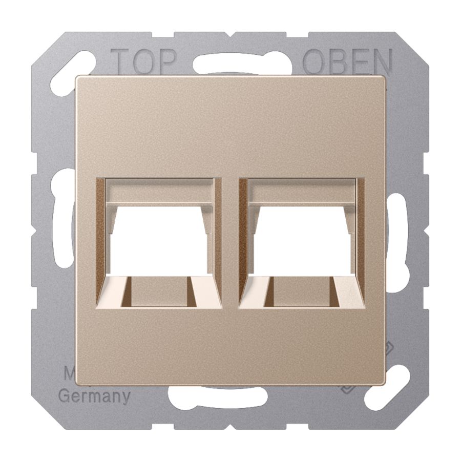 Afdekking A500 champagne voor mod jack 2-voudig