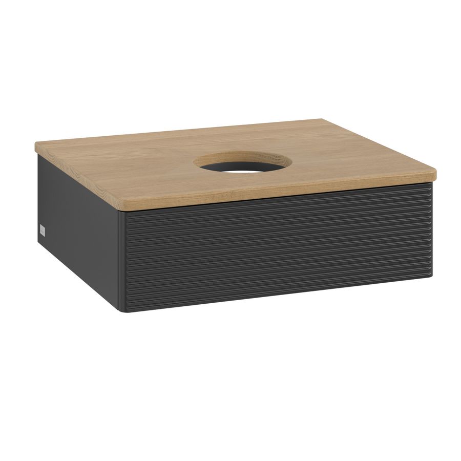 Wastafelonderkast Antao 600x190x500mm Black Matt Lacquer K07111PD