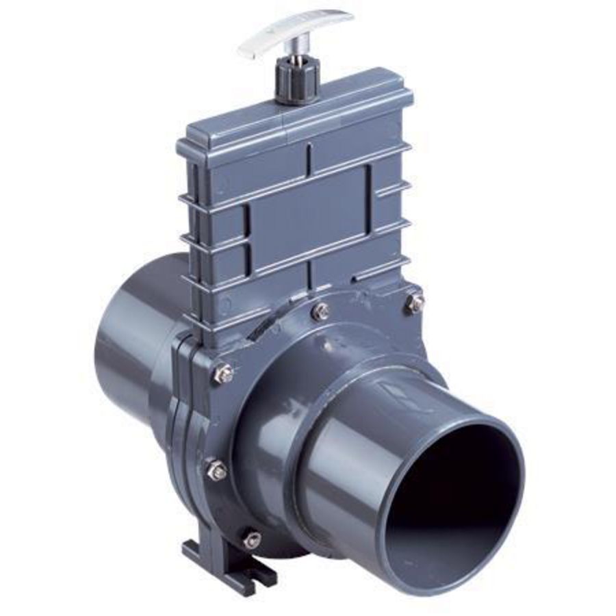 Schuifklep PVC DN100 130mm, aansl.D110mm