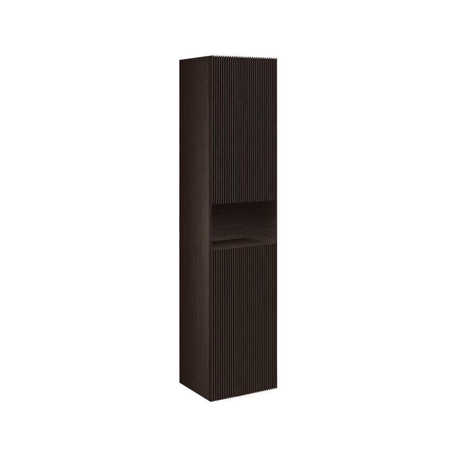 Kolomkast WOOD 35cm H=172cm open nis 2 deuren links push-to-open licht eik