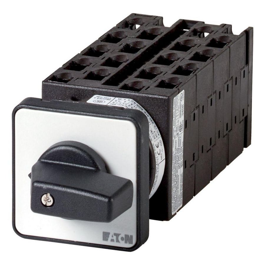 Omschakelaar 1 cont.8 20A frontplaat:1-0-2 60gr. vast inb.