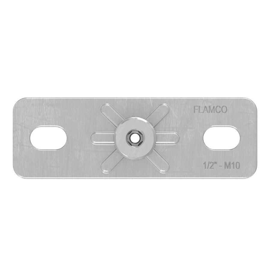 Bevestigingsplaat / grondplaat GP 1/2"-M10-120x40mm VVE=50
