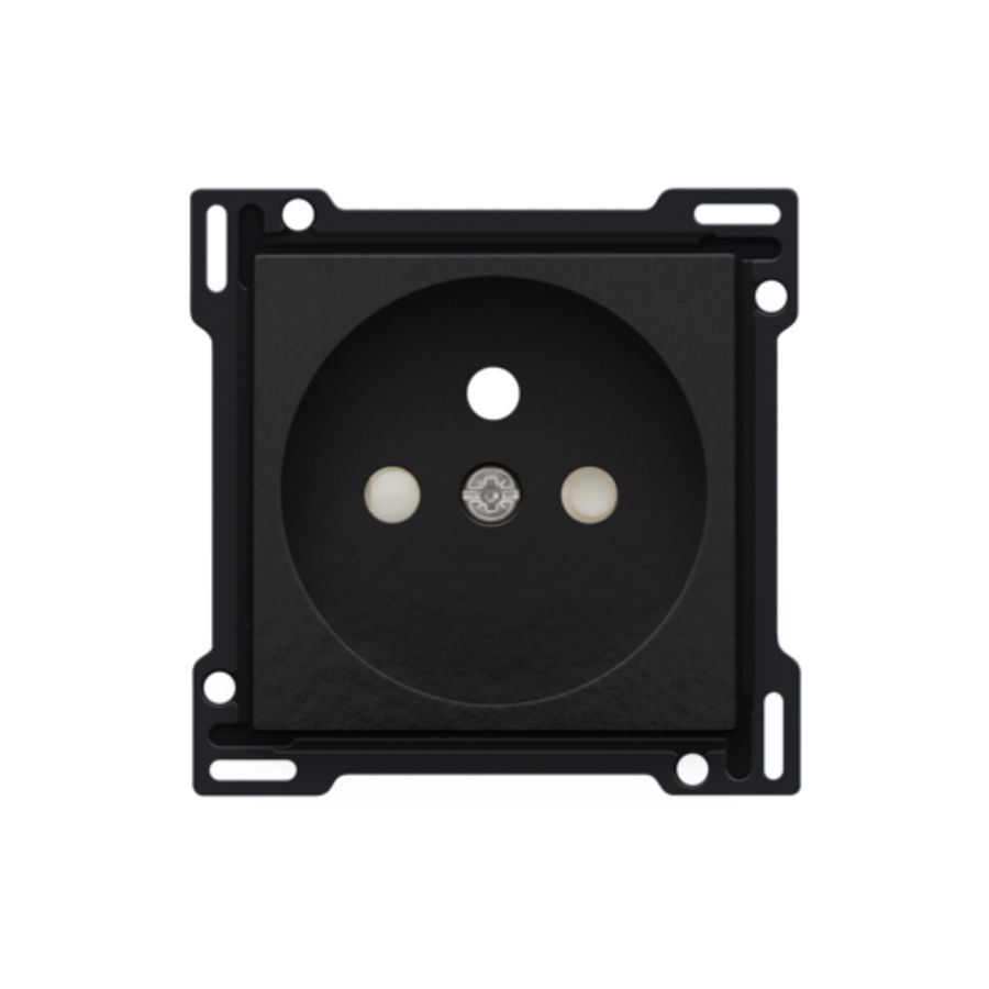 Afwerkingsset stopcontact penaarde/besch.afsl. pianoblack