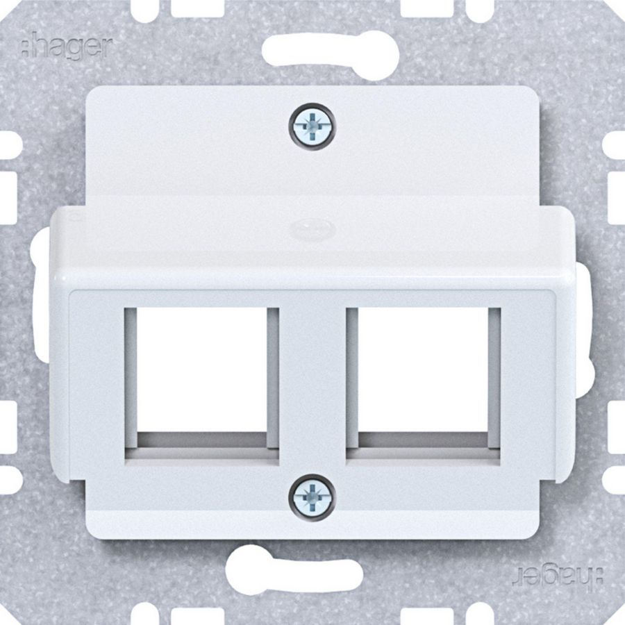 Centraalplaat 2-v AMP connectors A.x/C.x/S.x/B.x/Q.x/K.x wit