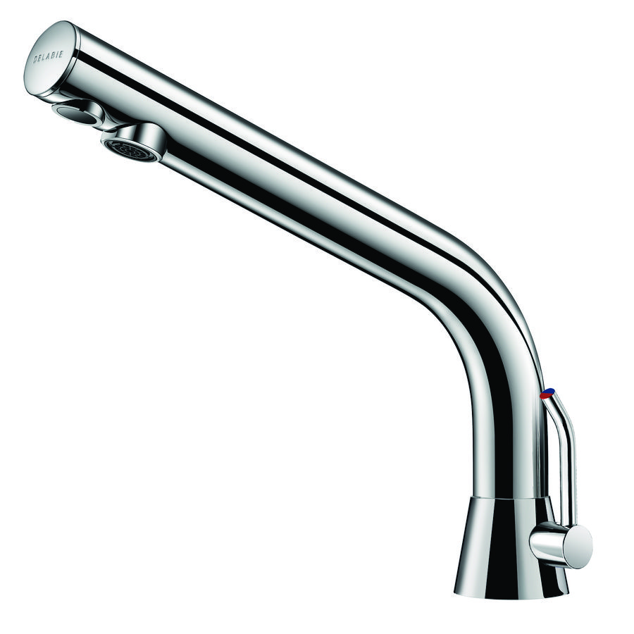 Wastafel mengkraan M3/8" H.170mm op batterijen 6V