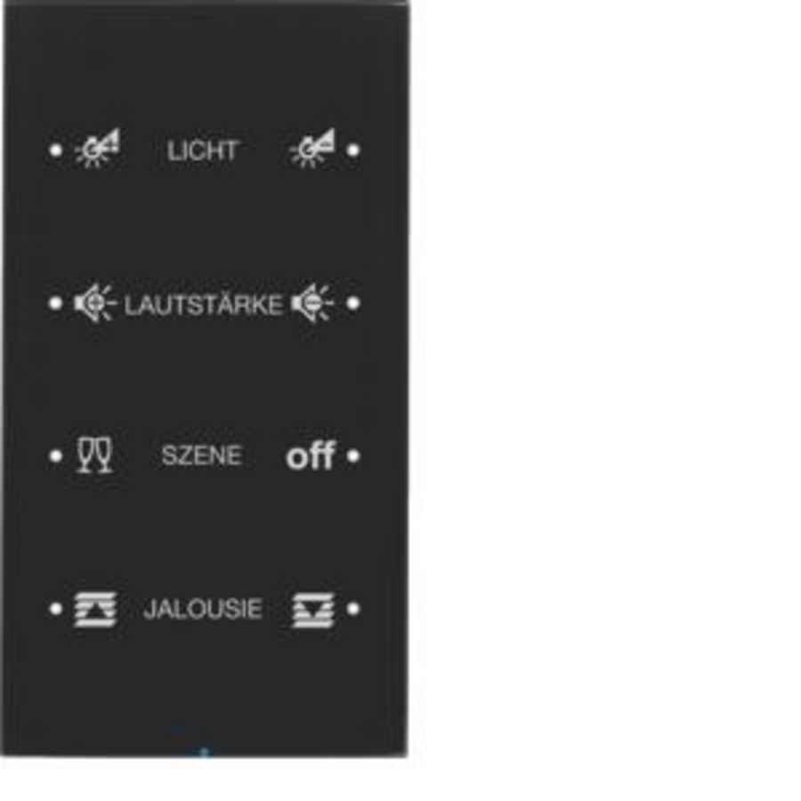 Tastsensor KNX-touch geconfig. 4-v berker R.3 glas zwart