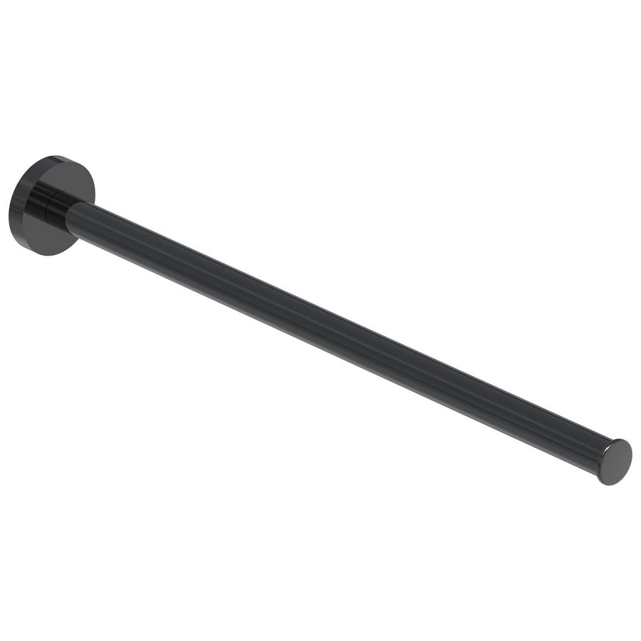Handdoekrek vast 1-lids 38cm zwart chroom