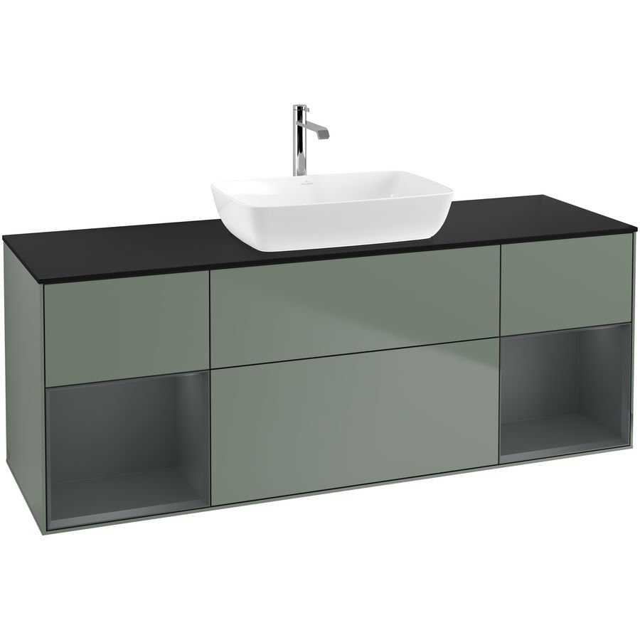 Wastafelonderkast Finion 1600x603x501mm Olive Matt Lacquer F862HGGM