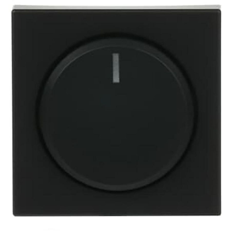 Centraalplaat+knop v draaidimmer mat-zwart heavy duty (6540-885-102-510)