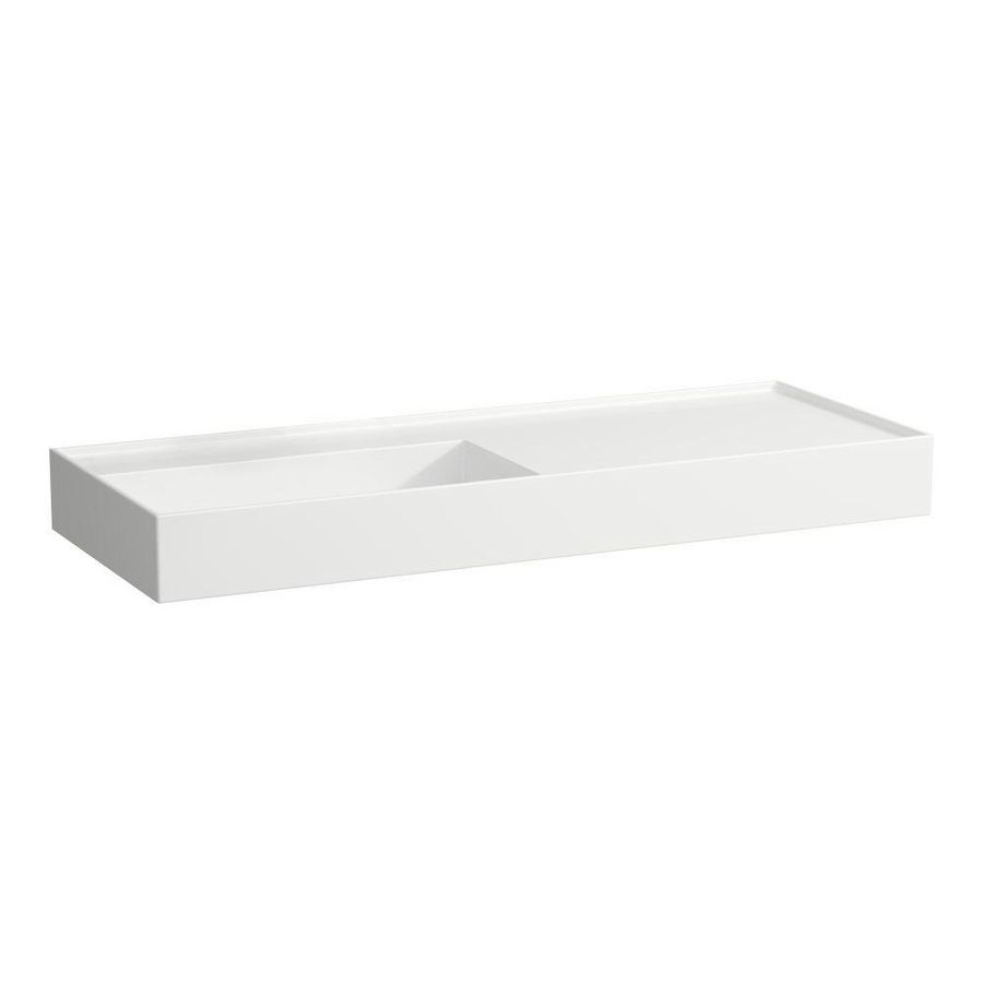 Wastafel afleg rechts 1200x460mm z. kr.gat z. overl. wit