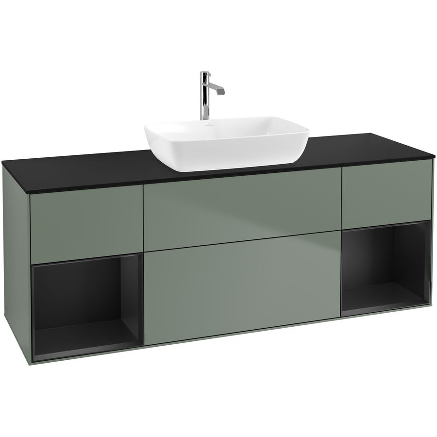 Wastafelonderkast Finion 1600x603x501mm Olive Matt Lacquer F862PDGM