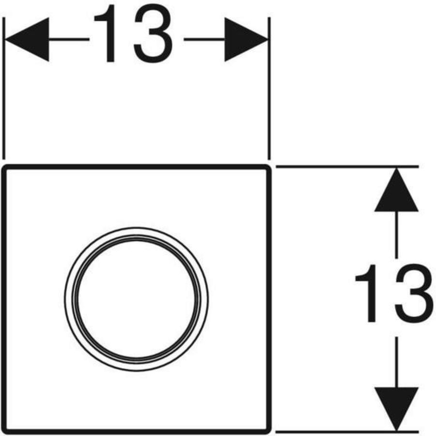 Onderdeel plaat pneumatisch type 01 ROUND Gitzwart RAL 9005
