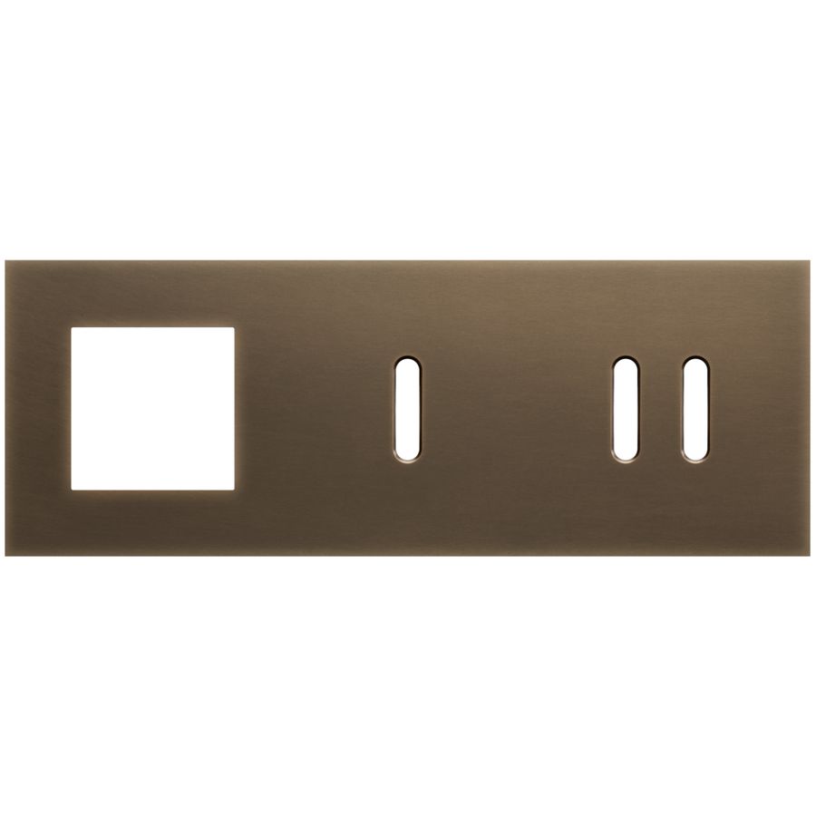 3-voudige afdekplaat horizontaal 71mm centerafstand voor een 45x45mm