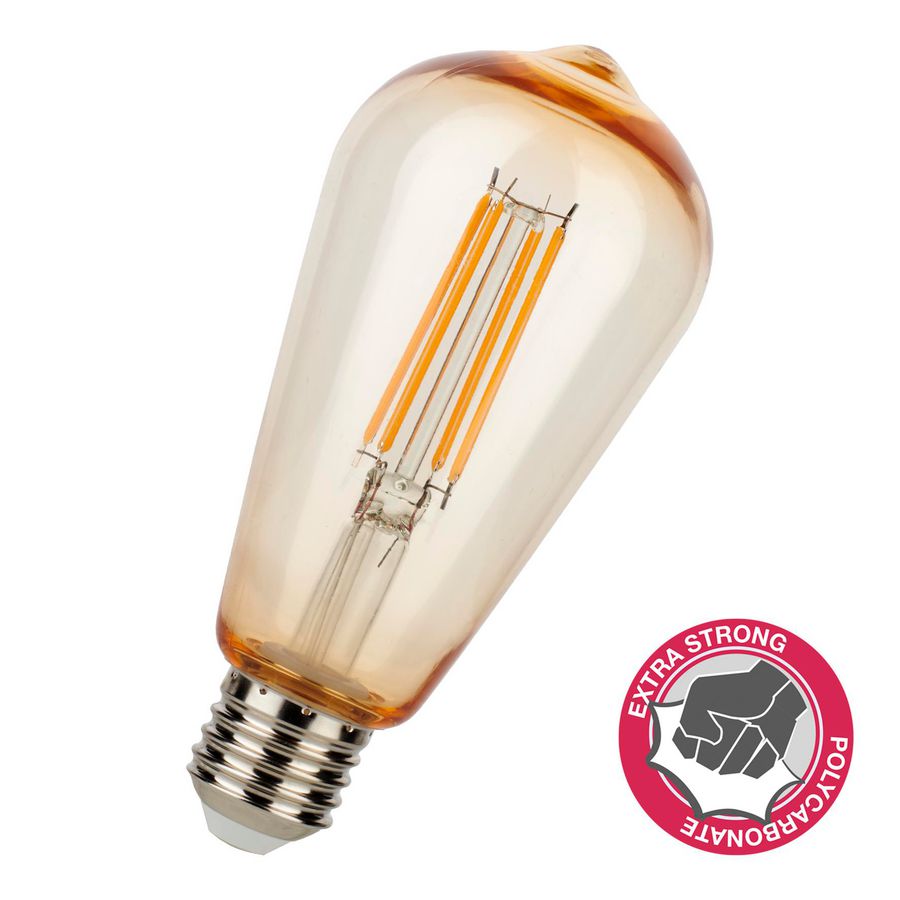 LED-lamp ST64 FIL Safe E27 4W (32W) 360lm 922 PC goud