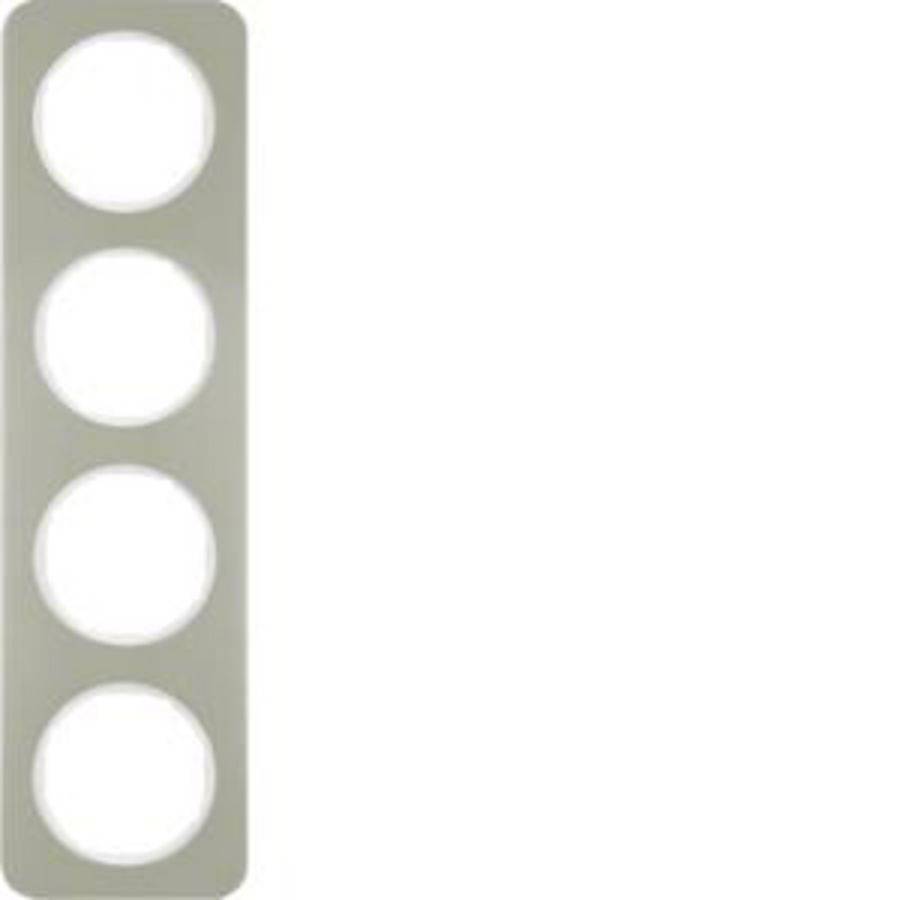 Afdekraam 4-v berker R.1 edelstaal/polarwit