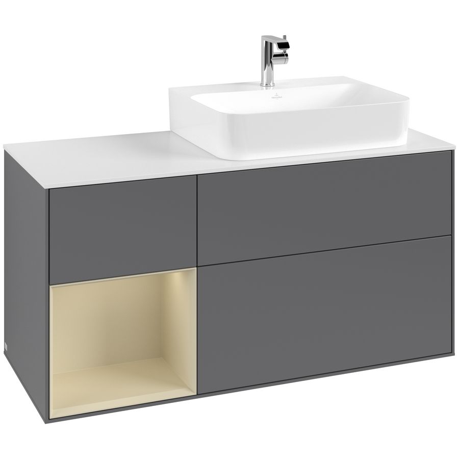 Wastafelonderkast Finion 1200x603x501mm Antr. Matt Lacquer G141HJGK