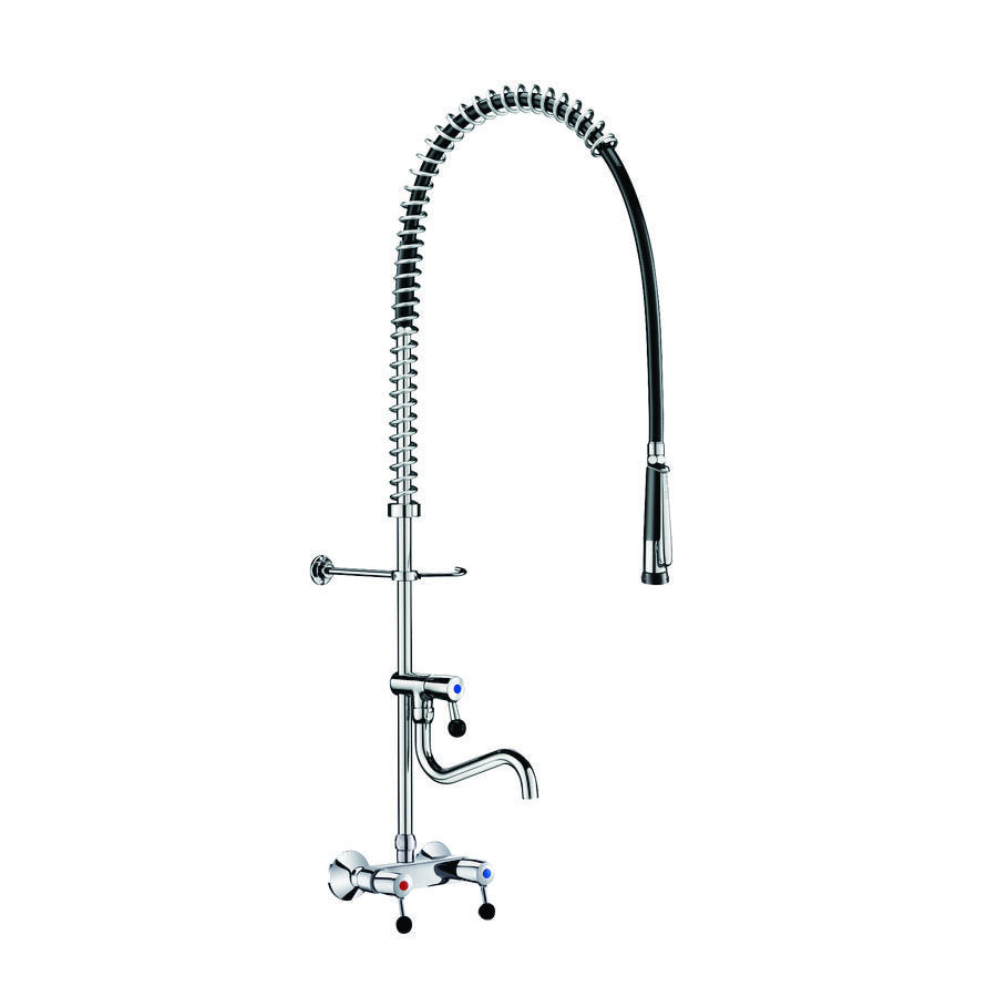 Voorspoelkolom zwart +muurmengkrn +sproeier 433010 +tapkrn