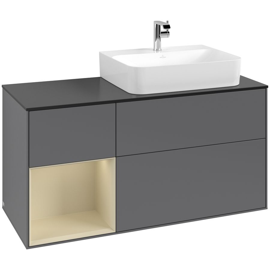 Wastafelonderkast Finion 1200x603x501mm Antr. Matt Lacquer G142HJGK
