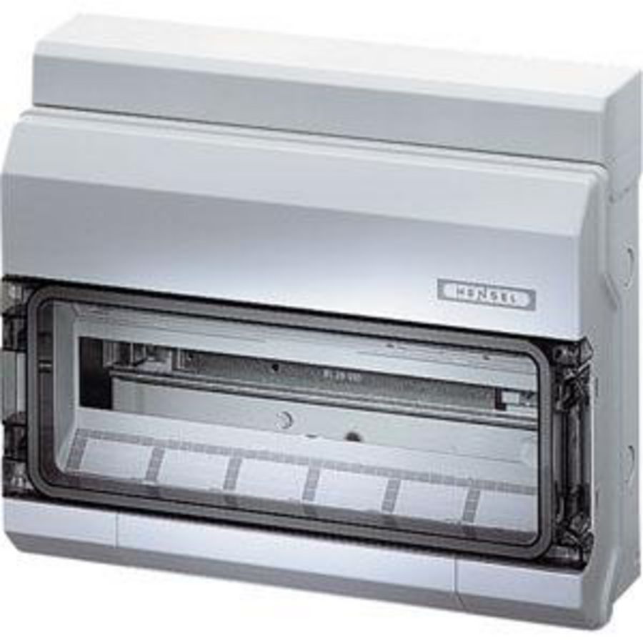 au. beh. KV IP65 18 module Invoer M20/25/32 Nul+PE klem