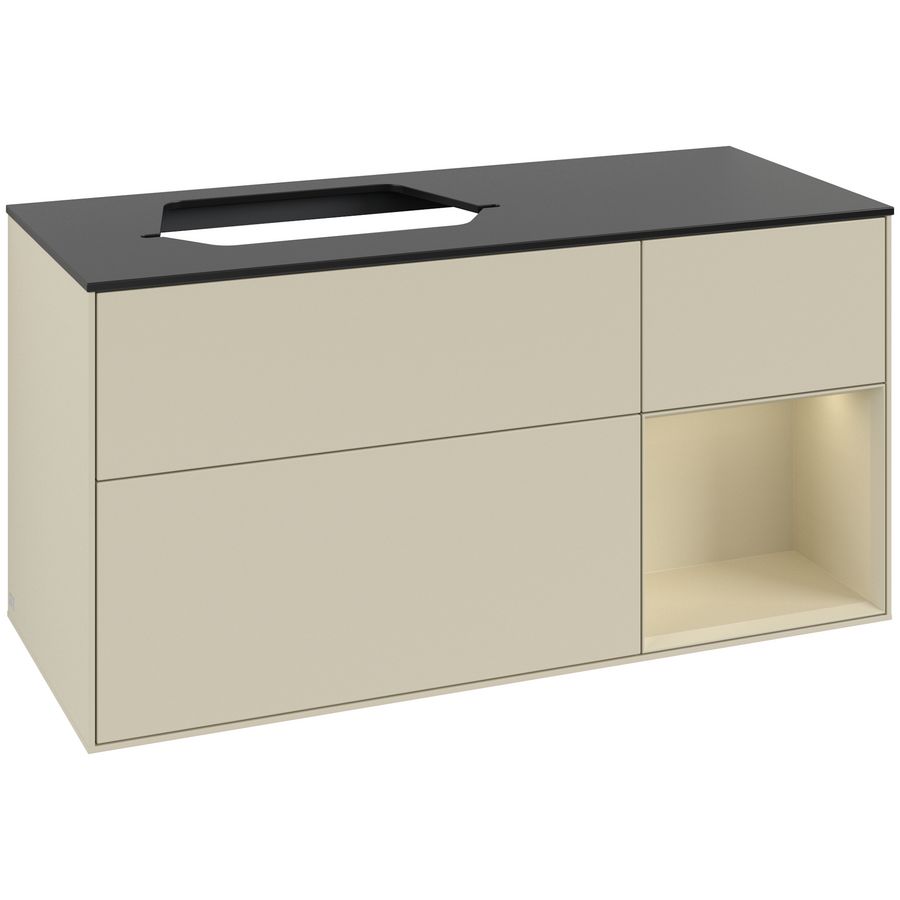 Wastafelonderkast Finion 1200x603x501mm S.Grey Matt Lacquer F402HJHJ