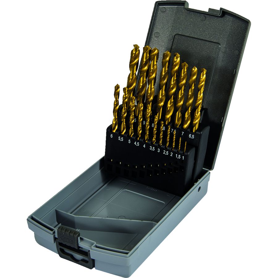 Gereedschapset HSS geslepen 1-10mmTIN