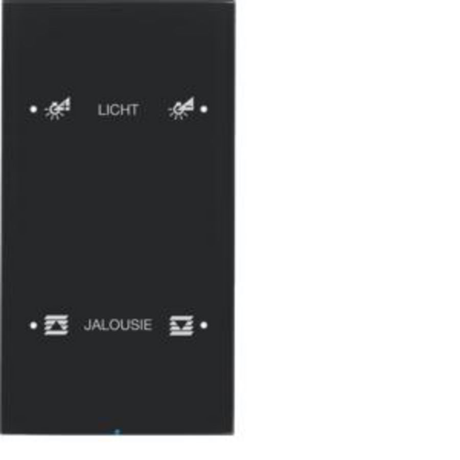 Tastsensor KNX-touch geconfig. 2-v berker R.3 glas zwart