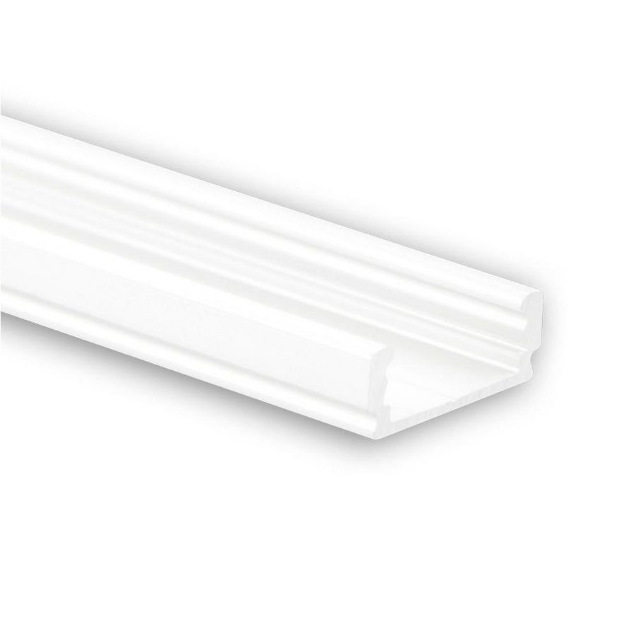 LED profiel PL1 L=2mtr. LED strips max. 12mm wit RAL9010