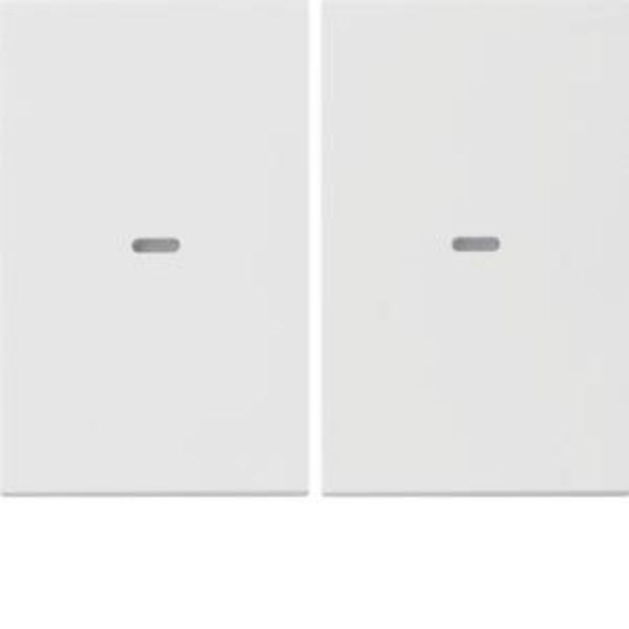 Drukknopmodule afdekking 2-v voor berker K polarwit