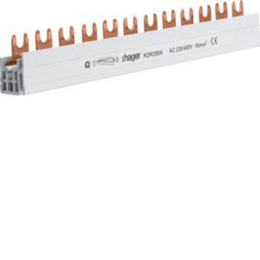 Aansluitrail vork 3P 16mm² 12 modulen