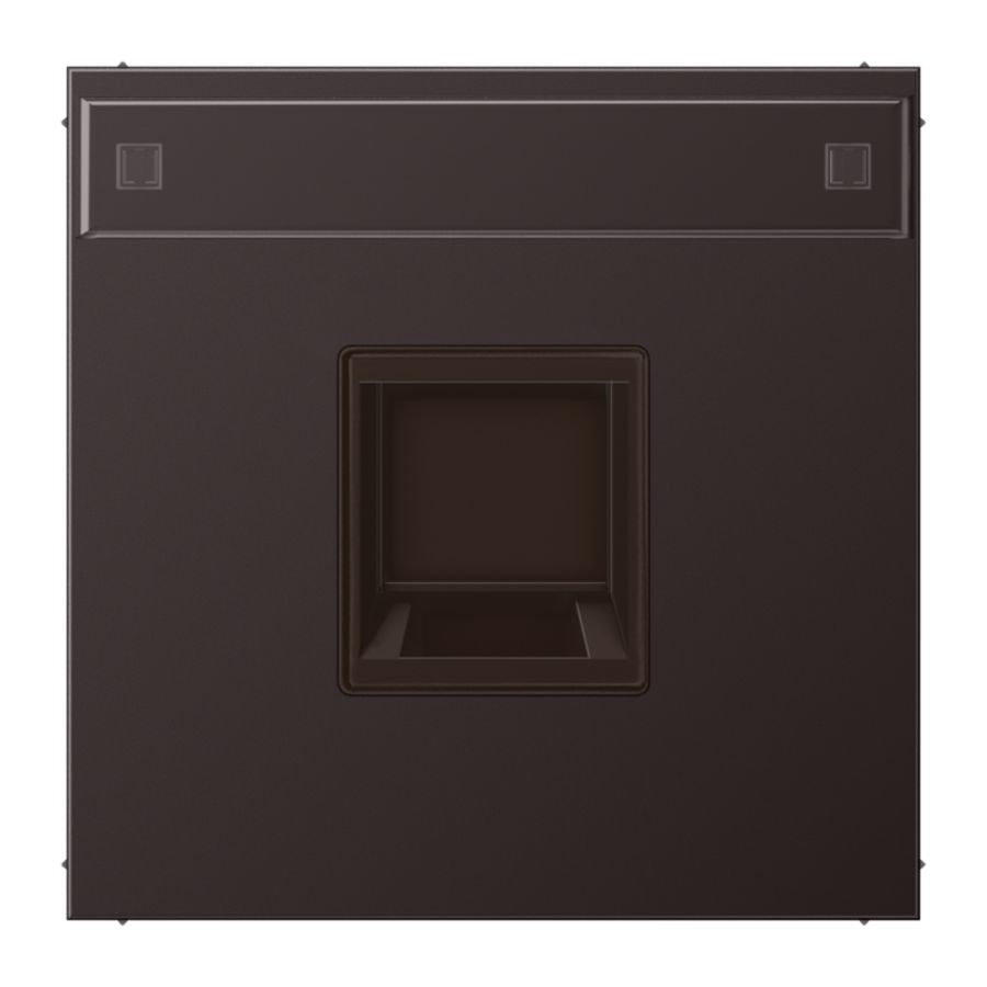 Afdekking LS-dark m.tekstv.v.mod.jack 1-voudig