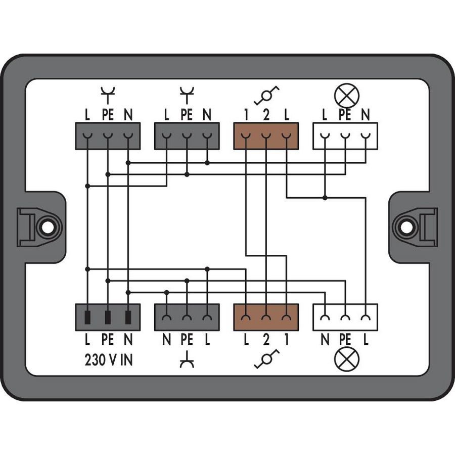 Verdeeldoos Wisselschakeling 1 ingang 899-631/189-000