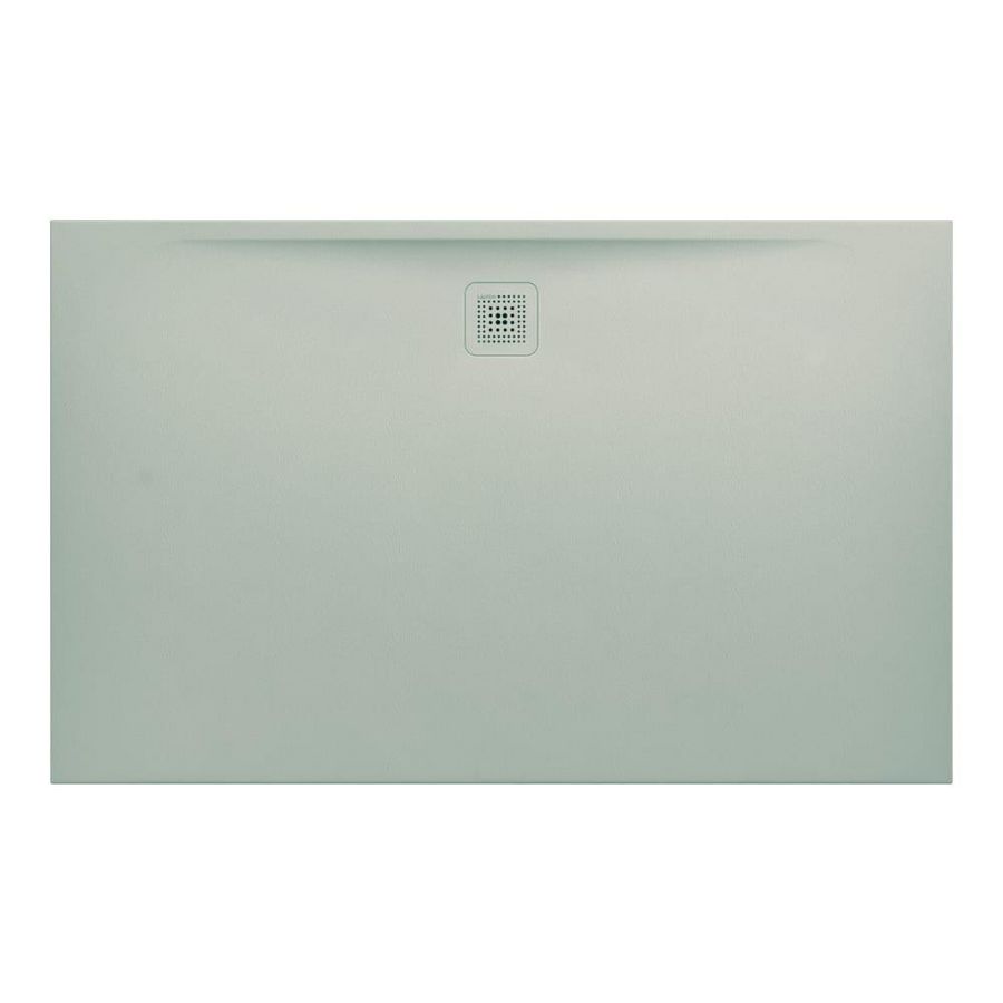 Douchevloer 1600x1000mm rechthoekig light grey Marbond composiet afvoer aan lange zijde