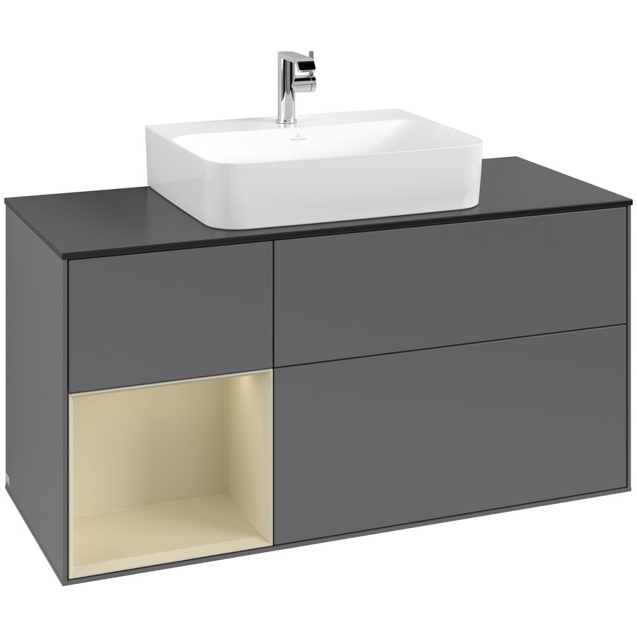 Wastafelonderkast Finion 1200x603x501mm Antr. Matt Lacquer G162HJGK