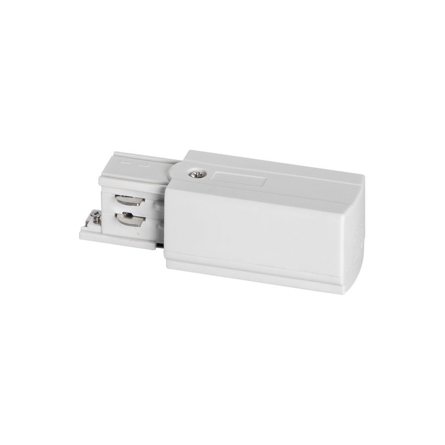 3-Fase rail eindvoeding (aarde links) wit 41093112