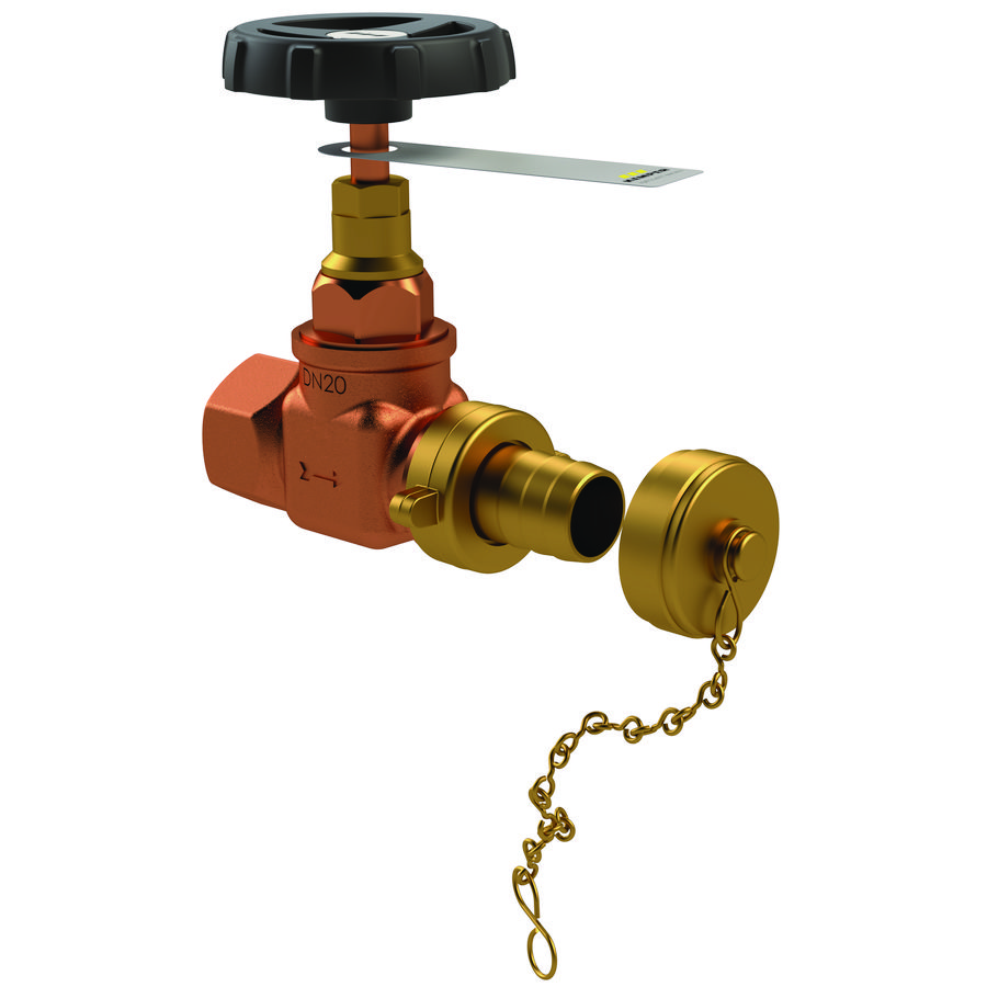 Aftapper van brons DN20 binnendraad