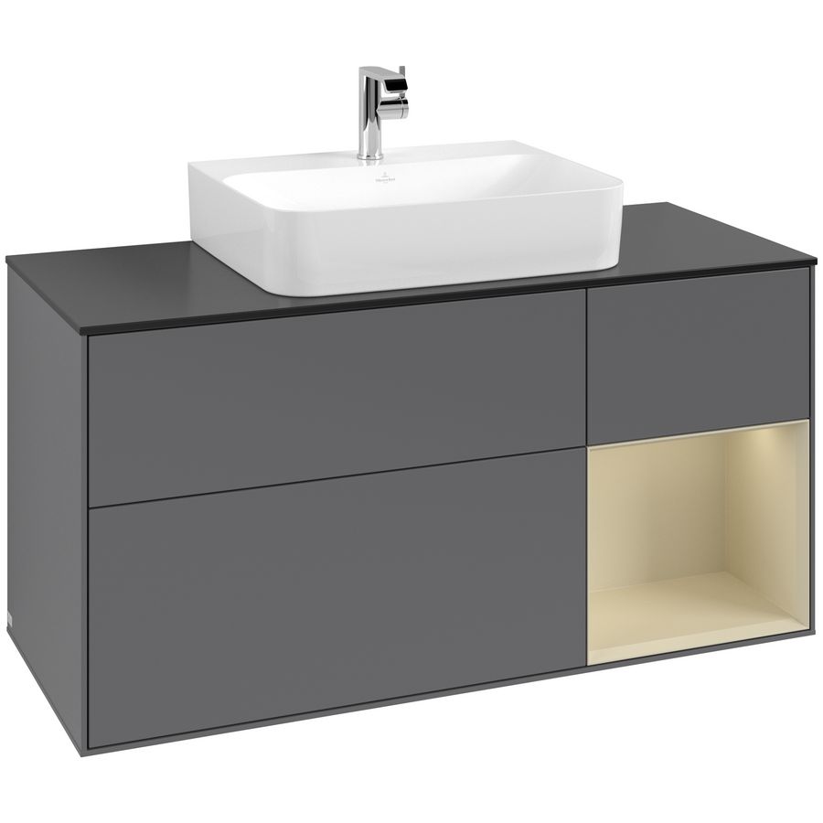 Wastafelonderkast Finion 1200x603x501mm Antr. Matt Lacquer G172HJGK