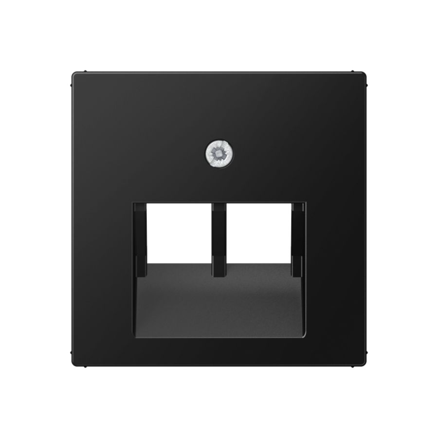 Centraalplaat UAE/IAE 2-voudig opbouw mat grafiet zwart IP2X