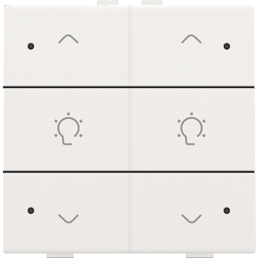 Dubbele dimbediening met led Home Control white coated