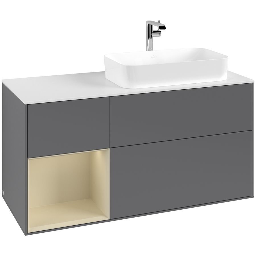 Wastafelonderkast Finion 1200x603x501mm Antr. Matt Lacquer G271HJGK