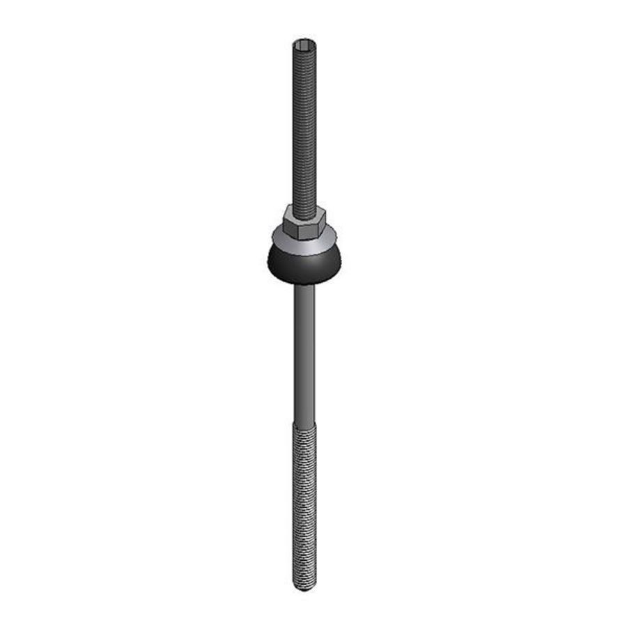 Stokschroef M10x226mm stalen gording RVS