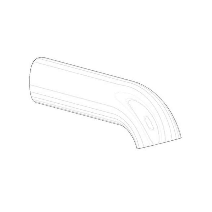 Uitloop 117x39x27,5mm Mat Zwart