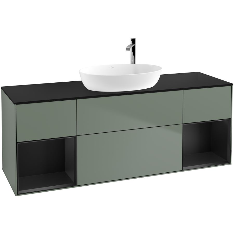 Wastafelonderkast Finion 1600x603x501mm Olive Matt Lacquer F982PDGM